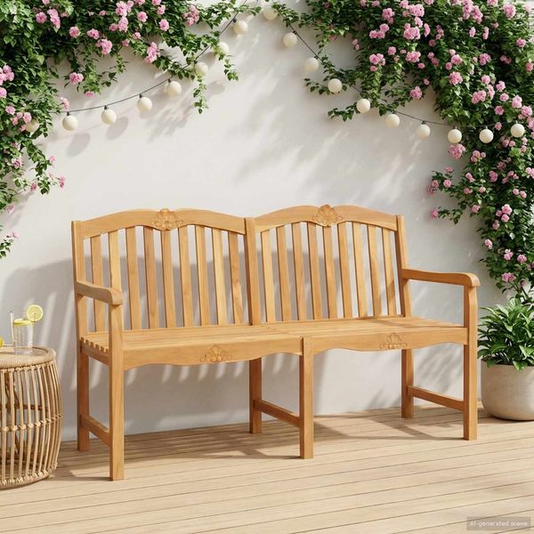 vidaXL Handgefertigte Rosenbank Natur 150 x 60,5 x 95 cm 42030021