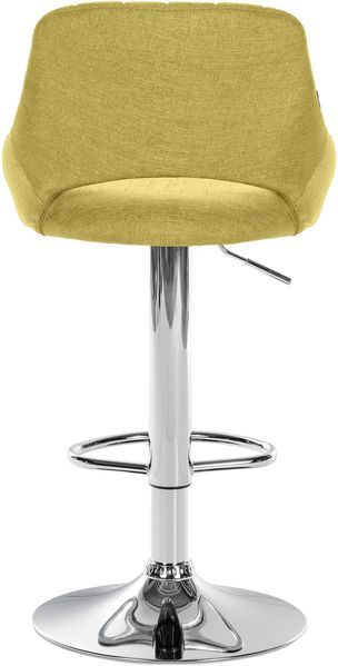 Barhocker SEGAD - Stoff Grün 46.5x48x85 cm Silber | Barstuhl Mit Lehne Tresenhocker Tresenstuhl Kneipenhocker Kneipenstuhl Bild 5