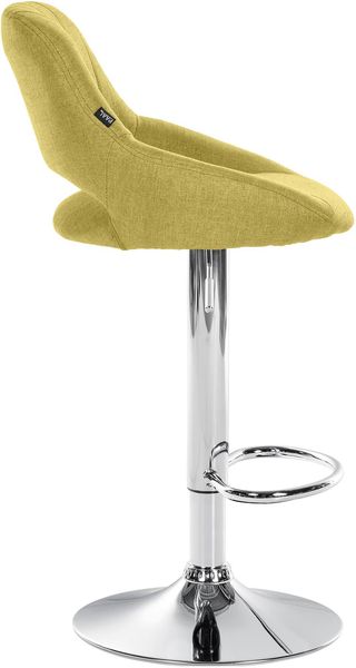 Barhocker SEGAD - Stoff Grün 46.5x48x85 cm Silber | Barstuhl Mit Lehne Tresenhocker Tresenstuhl Kneipenhocker Kneipenstuhl Bild 7