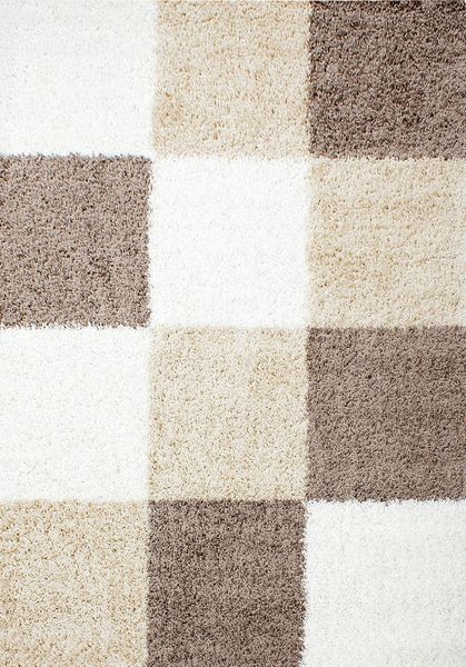 Hochflor Teppich Lux rechteckig - 200x290 cm - Mokka
