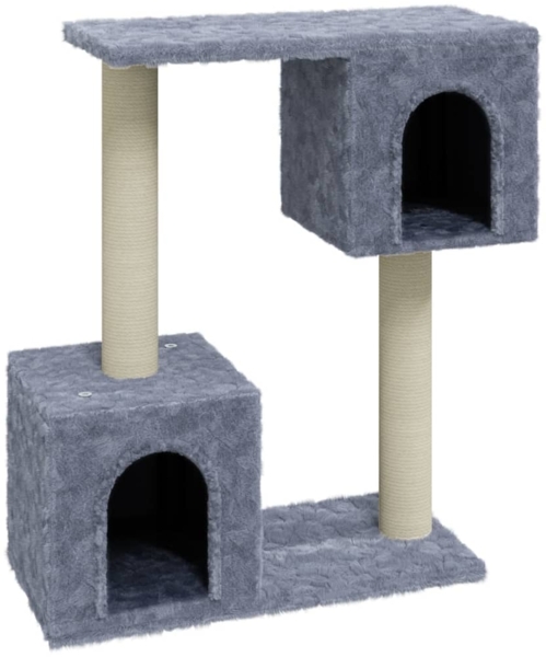 vidaXL Kratzbaum mit Sisal-Kratzsäulen Hellgrau 60 cm 171431