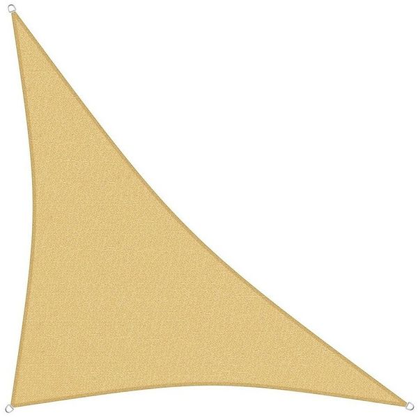 sunprotect 12001 Professional Sonnensegel, 6 x 6 x 8,5 m, 90° Grad Dreieck, wind- & wasserdurchlässig, beige