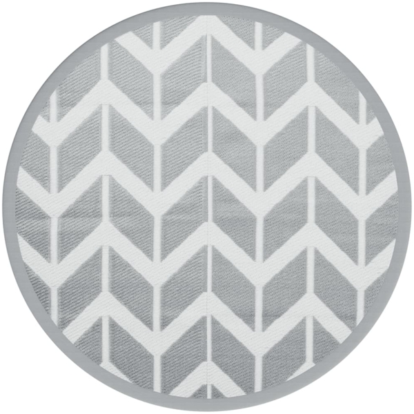 vidaXL Outdoor-Teppich ARAKIL Grau Ø200 cm PP 368524