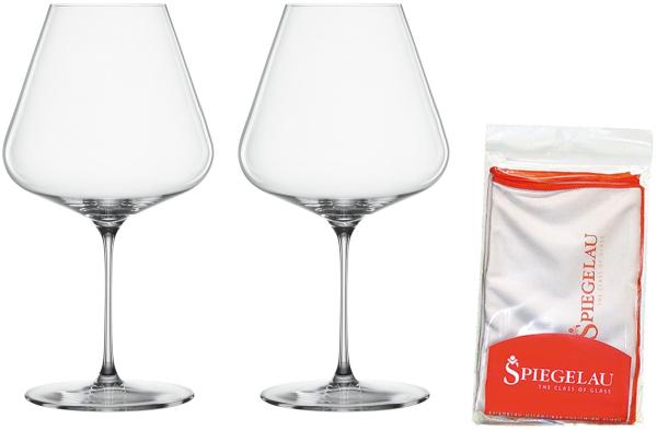 Spiegelau Definition Burgunderglas 960 ml 2er Set + Poliertuch