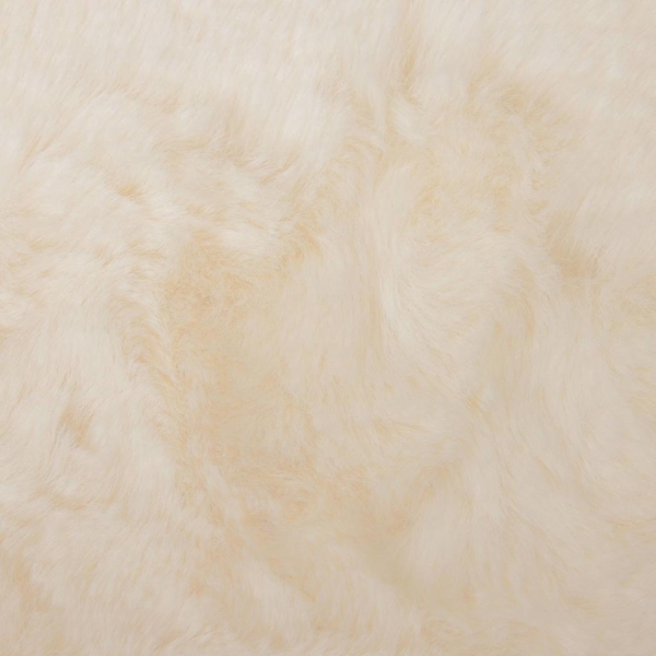 vidaXL Kunstfell Hasen Teppich Creme 120x120 cm Polyester 42021663 Bild 6