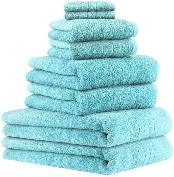Betz Handtuch Set 8-TLG Handtuch-Set Deluxe, 100% Baumwolle (Set, 8-St), Farbe türkis