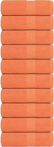 Seiftücher 10 Stk. Orange 30x30 cm 360 g/m² 100% Baumwolle 136898