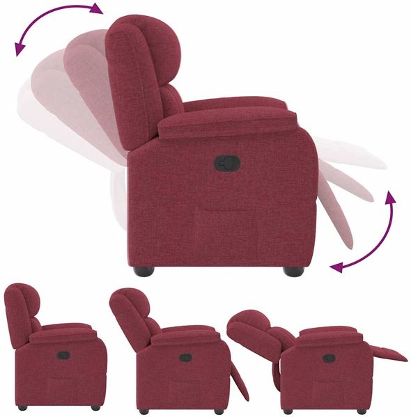 vidaXL Relaxsessel Weinrot Stoff 4015703 Bild 6