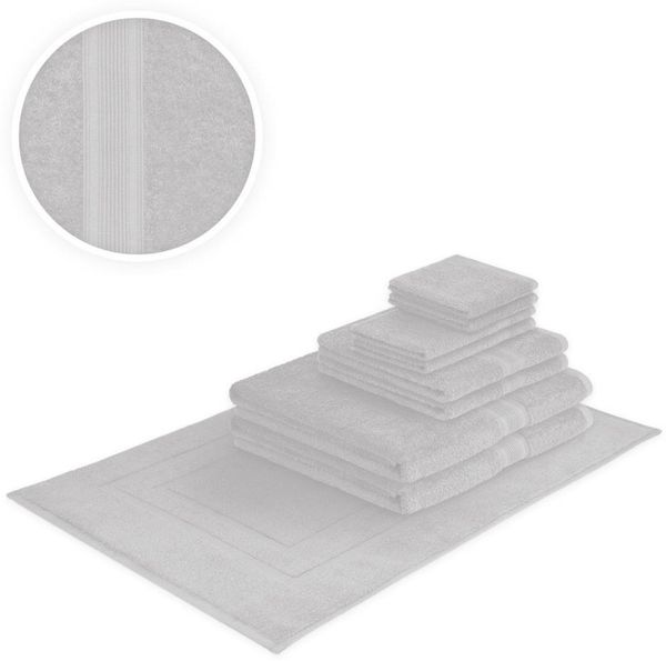 Handtücher Kombi Basis Set 9 teilig 500 g/m² Silber