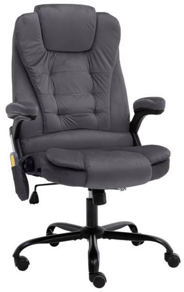 vidaXL Massage-Bürostuhl Dunkelgrau Samt 20572