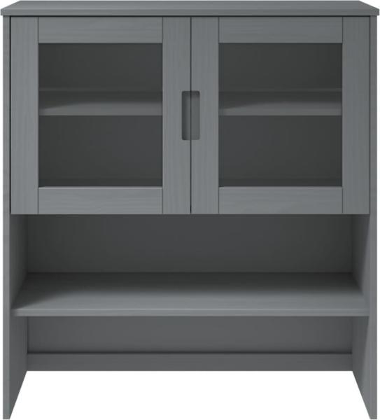vidaXL Highboard-Oberteil MOLDE Grau 90x35x100 cm Massivholz Kiefer 350551 Bild 9