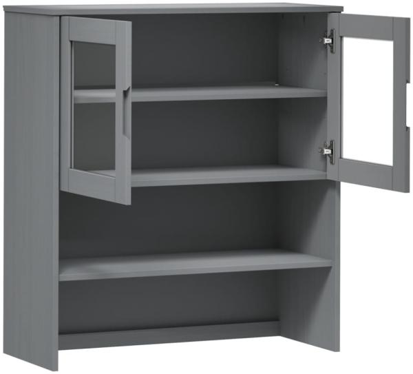 vidaXL Highboard-Oberteil MOLDE Grau 90x35x100 cm Massivholz Kiefer 350551 Bild 6