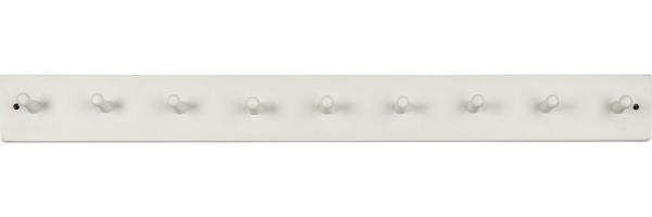 Ib Laursen - Hakenleiste mit 9 Haken Kleiderhaken Garderobenhaken Weiß 52016-11