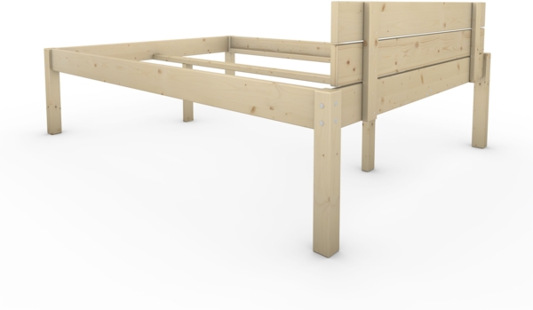 Pfostenbett Massivholzbett (Fichte) "Daybett" 160 x 220 cm 58 cm Holzbett 300kg Bild 7