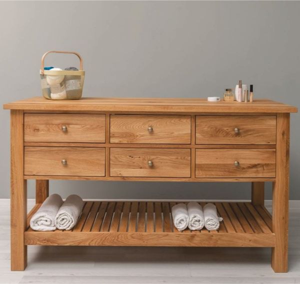 Casa Padrino Landhausstil Kommode mit 6 Schubladen Braun 156 cm - Landhausstil Möbel