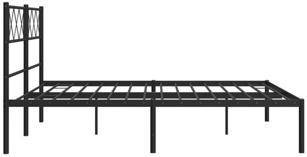 vidaXL Bettgestell mit Kopfteil Metall Schwarz 160x200 cm 372280 Bild 6