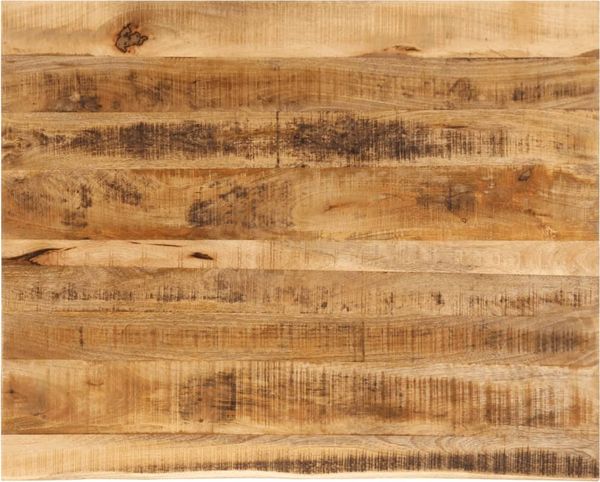 vidaXL Tischplatte 100x80x2,5 cm Baumkante Massivholz Raues Mangoholz 370364