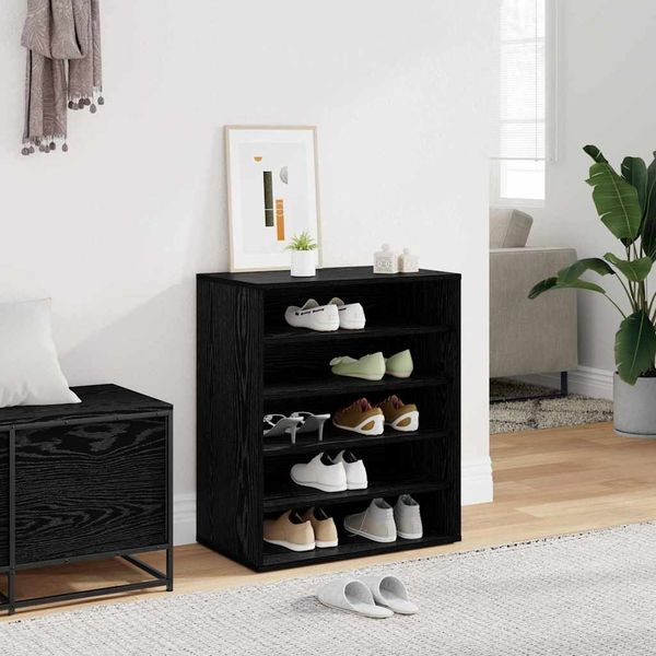 vidaXL Schuhschrank Schwarz Eichen-Optik 60 x 35 x 70 cm Holzwerkstoff 862683