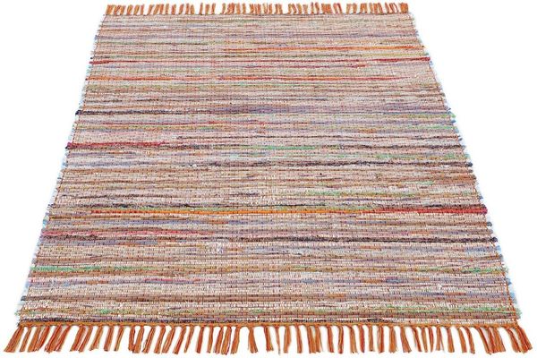 carpetfine Teppich Kelim Chindi, Wendeteppich, rechteckig, Höhe: 6 mm, handgewebt, Fleckerlteppich mit Fransen, auch vielen in Läufergrößen