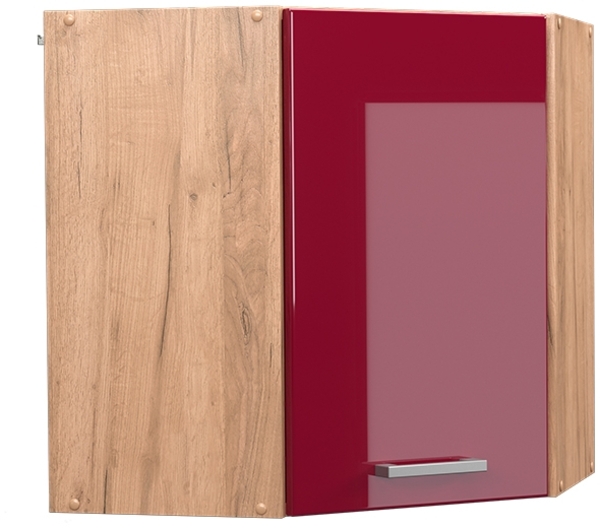 Eckhängeschrank R-Line Rot Hochglanz 57 cm Vicco