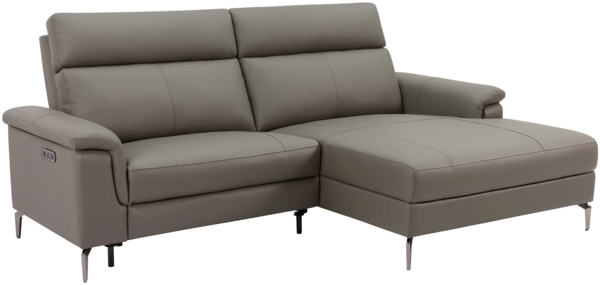 Ecksofa Uelzen / UG3109B, Leder, Braun, 240 x 102 x 98 cm
