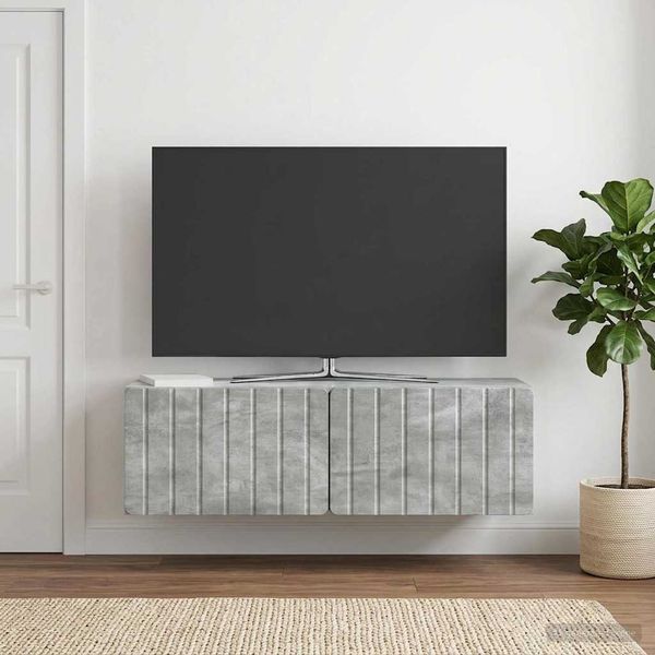 vidaXL Wandmontierter TV-Schrank Betongrau 98 x 31 x 30 cm 898388