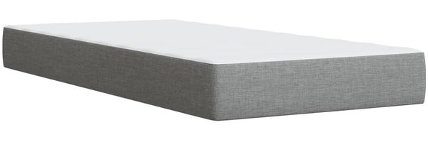 vidaXL Boxspringbett mit Matratze Hellgrau 80x200 cm Stoff 3288029 Bild 9