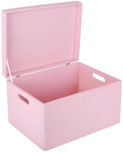 Creative Deco Holzkiste mit Deckel XXL groß 40x30x24 cm Erinnerungsbox Baby Holzbox, mit Griffen, Scharnieren