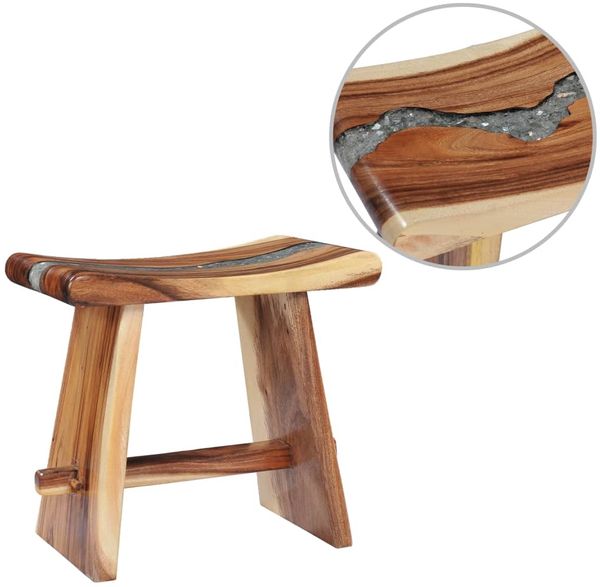vidaXL Hocker Massives Suarholz und Polyresin 281647
