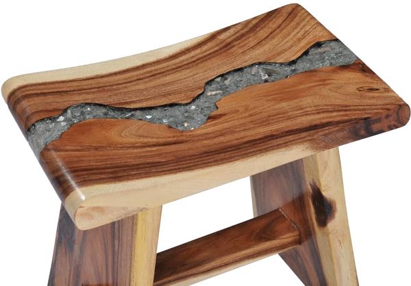 vidaXL Hocker Massives Suarholz und Polyresin 281647 Bild 5