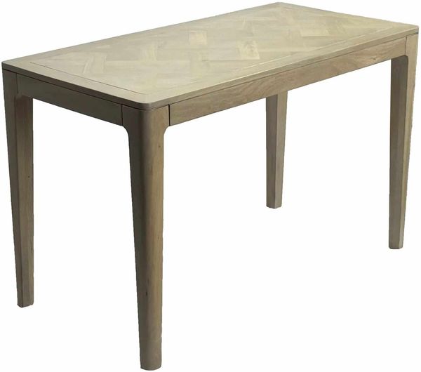 Esstisch Massivholz Mango 120x60 cm white wash - Rechteckiger Esszimmertisch Holz - Küchentisch modern für 6 Personen - Stabiler Holztisch - Tisch für Esszimmer Bistrotisch Handmade