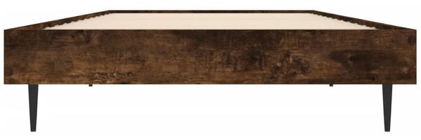 vidaXL Bettgestell ohne Matratze Räuchereiche 75x190 cm Holzwerkstoff 832314 Bild 6
