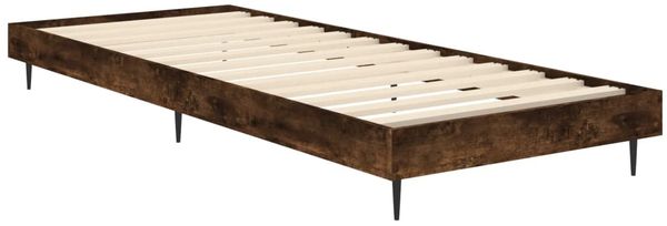 vidaXL Bettgestell ohne Matratze Räuchereiche 75x190 cm Holzwerkstoff 832314 Bild 5