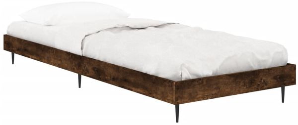 vidaXL Bettgestell ohne Matratze Räuchereiche 75x190 cm Holzwerkstoff 832314 Bild 3