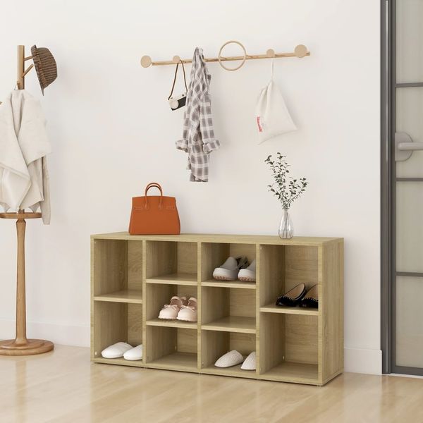 vidaXL Schuhbank Sonoma-Eiche 103x30x55 cm Holzwerkstoff 803293