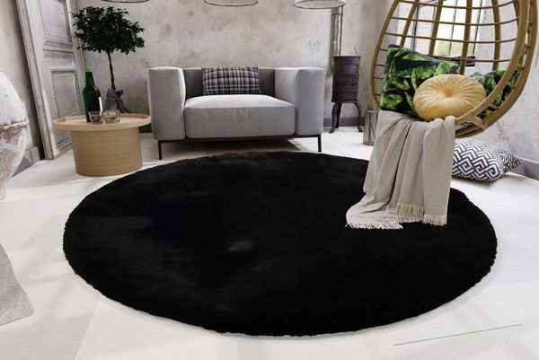 OCI DIE TEPPICHMARKE Teppich ROCKY SOFT, rund, Höhe: 35 mm, Kunstfell, weich, kuschelig, maschinell gewebt, waschbar