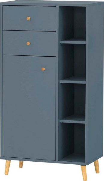 Schildmeyer Bjarne Highboard, Holzwerkstoff, Fjord, 60,2 x 33 x 113,4 cm