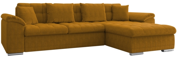 Ecksofa Diana Cord (Farbe: Poso 1, Seite: Rechts)