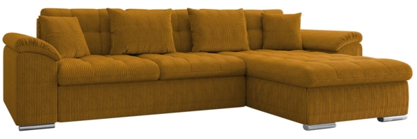 Ecksofa Diana Cord (Farbe: Poso 1, Seite: Rechts)