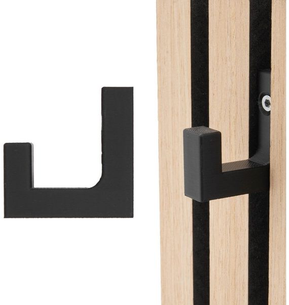 TSB Werk Kleiderhaken Kleiderhaken für Akustikpaneele Garderobenhaken, (4-St), Halter, Universal, Wandhaken, Haken