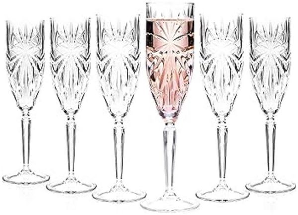 RCR Sektglas RCR Oasis Champangerglas 6er Set, Kristallglas