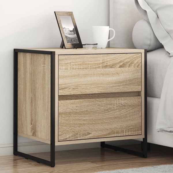 vidaXL Nachttisch Sonoma 50 x 39,5 x 50 cm Holzwerkstoff 886680