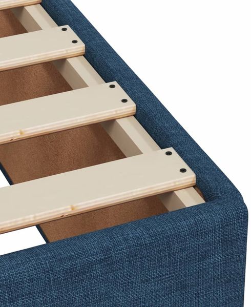 vidaXL Boxspringbett mit Matratze Blau 200x200 cm Stoff 3290601 Bild 11