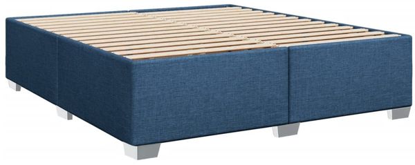 vidaXL Boxspringbett mit Matratze Blau 200x200 cm Stoff 3290601 Bild 5