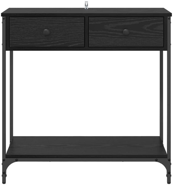 Konsolentisch, Beistelltisch, Konsole Schwarz Eichen-Optik 75 x 34,5 x 75 cm Bild 6