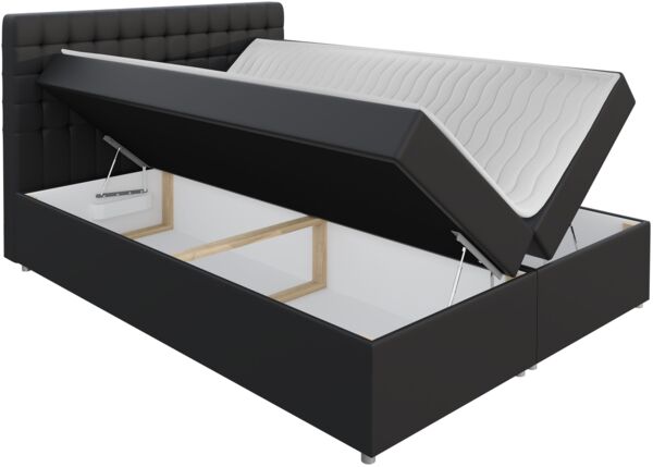 Boxspringbett Singer, Blau, 200x200 cm Bild 3