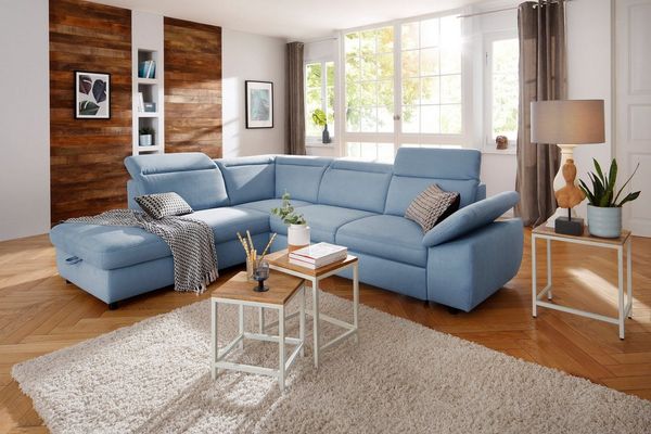 Home affaire Ecksofa Mauritius L-Form, mit Ottomane, mit Kopfteil- und Armlehnverstellung