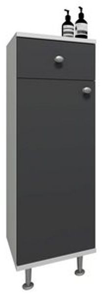 VCM Badmöbel Midischrank Nilosi 918578 Weiß / Anthrazit H. 95 x B. 30 x T. 30 cm Bild 6