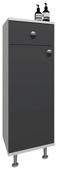 VCM Badmöbel Midischrank Nilosi 918578 Weiß / Anthrazit H. 95 x B. 30 x T. 30 cm Bild 4