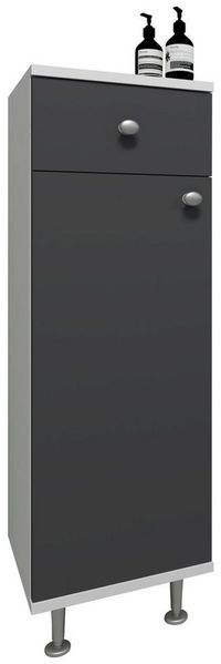VCM Badmöbel Midischrank Nilosi 918578 Weiß / Anthrazit H. 95 x B. 30 x T. 30 cm Bild 5